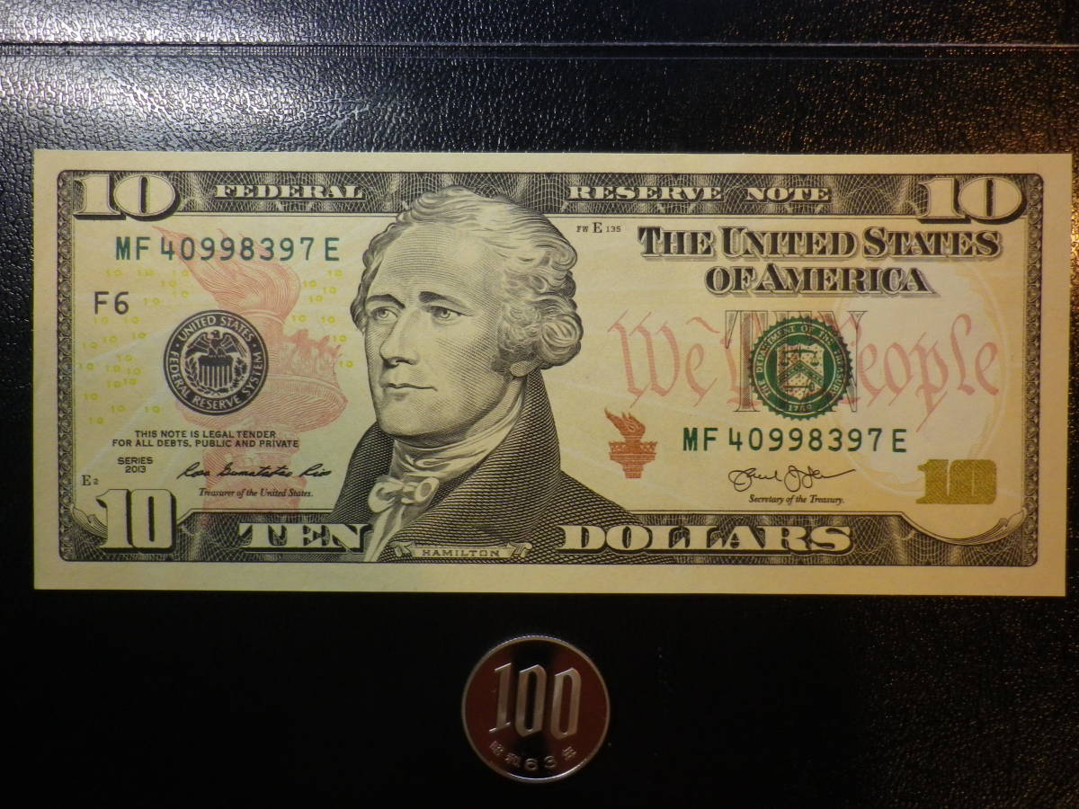 USA/アメリカ 2013年 10Dollars 未使用＋ F6