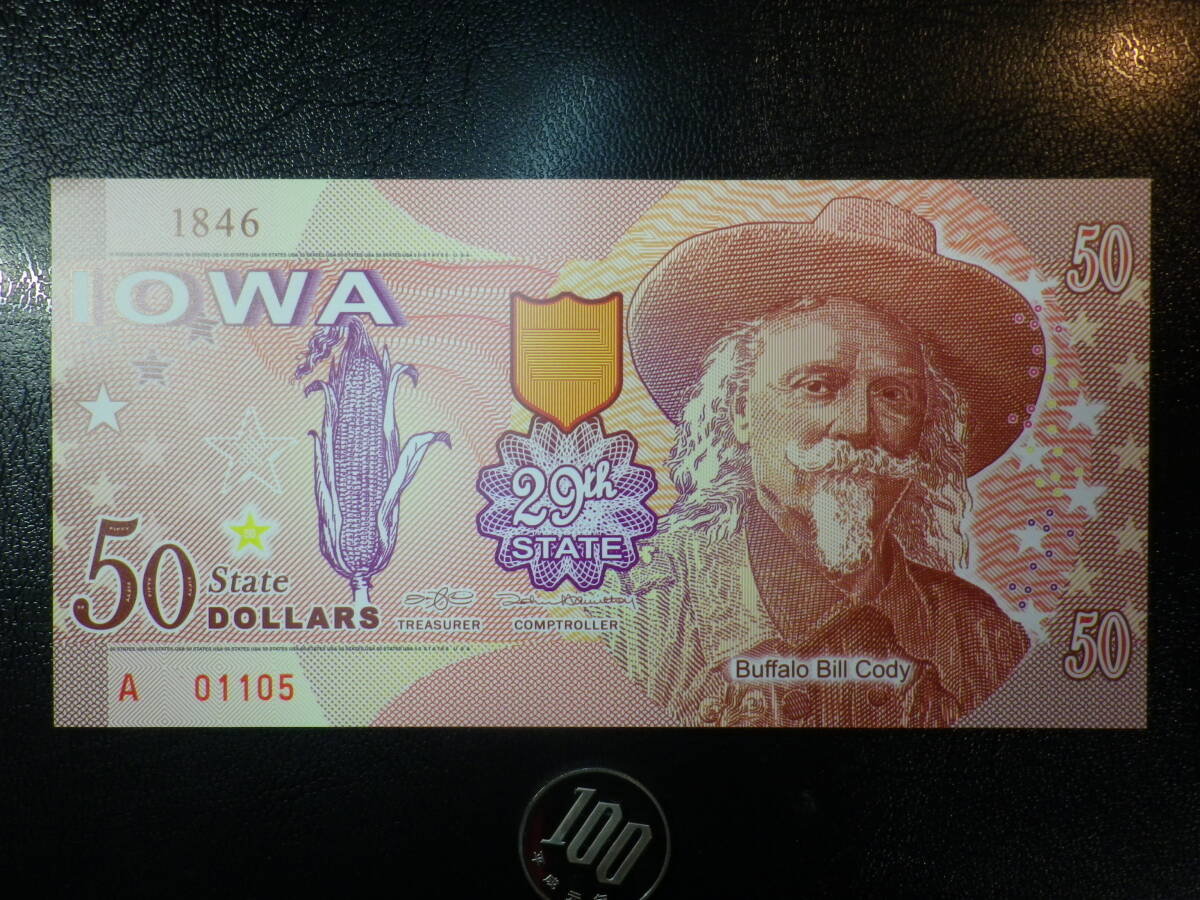 USA/アメリカ (ファンタジー）IOWA 29th State 2022年 50State Dollars 