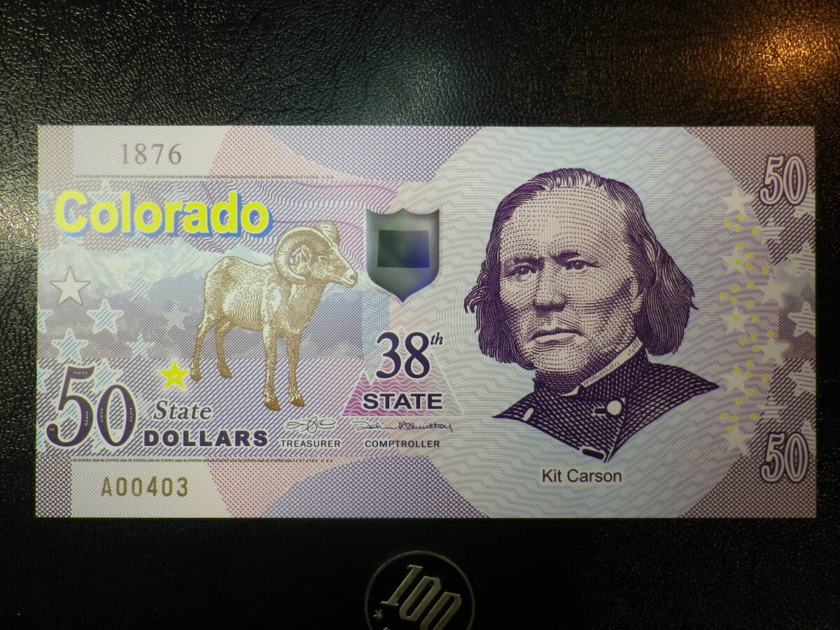 USA/アメリカ (ファンタジー）2022年 COLORADO 38th State 50State Dollars 