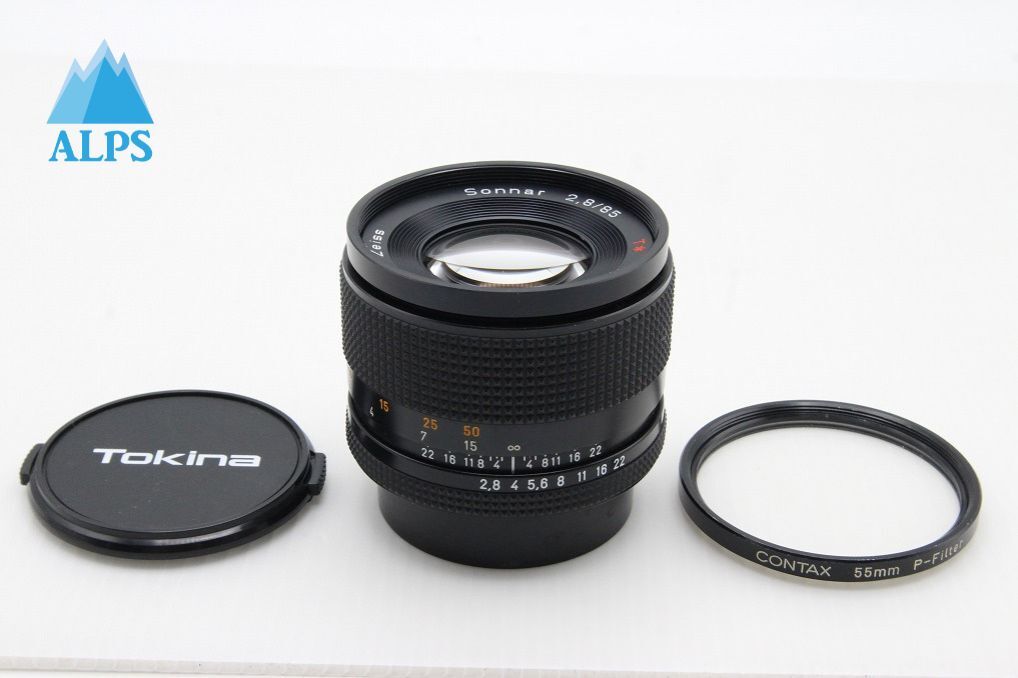 良品 CONTAX Carl Zeiss Sonnar T* 85mm F2.8 AEJ ヤシコンマウント CY Mount 単焦点レンズ フィルター付 260203ag【アルプスカメラ】