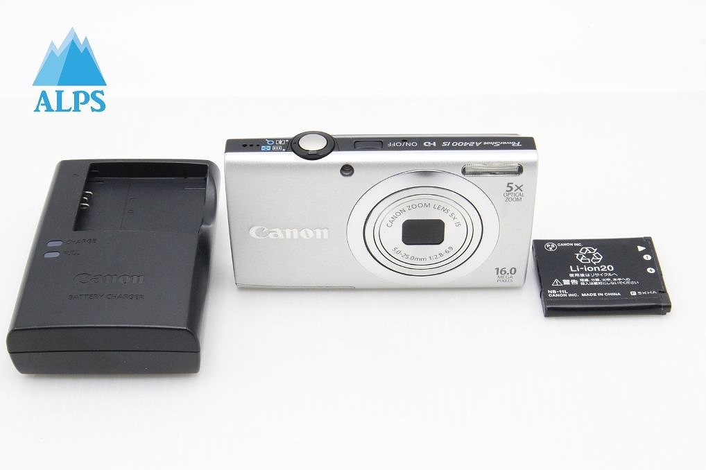 美品 Canon キヤノン PowerShot A2400 IS コンパクトデジタルカメラ シルバー 260203y【アルプスカメラ】