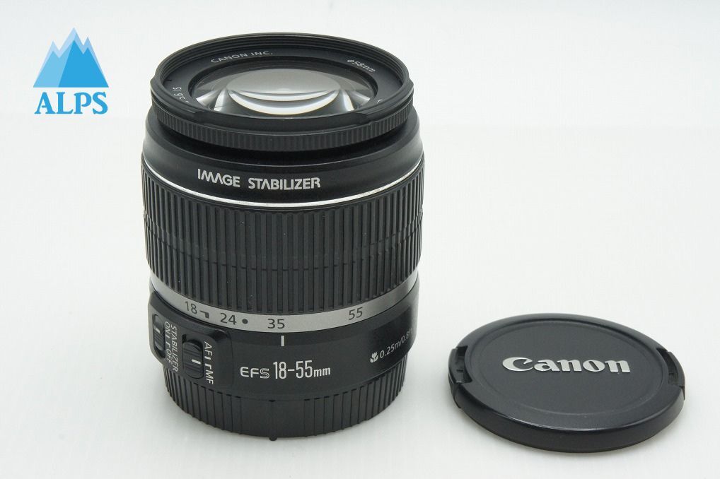 良品 Canon キヤノン EF-S 18-55mm F3.5-5.6 IS APS-C ズームレンズ 260212f【アルプスカメラ】