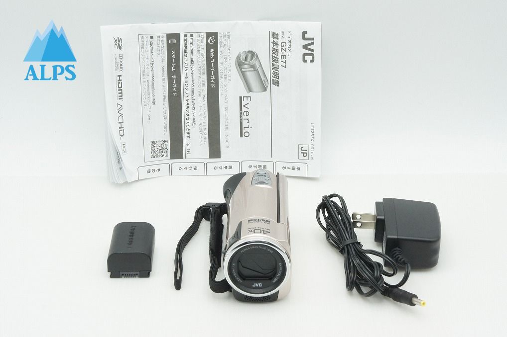 美品 JVC ケンウッド Everio GZ-E77 デジタルビデオカメラ ピンクゴールド 260206j【アルプスカメラ】