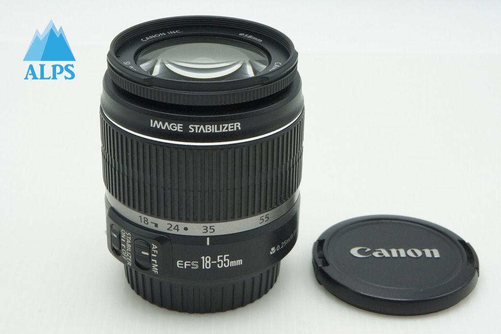 良品 Canon キヤノン EF-S 18-55mm F3.5-5.6 IS APS-C ズームレンズ 260218ac【アルプスカメラ】