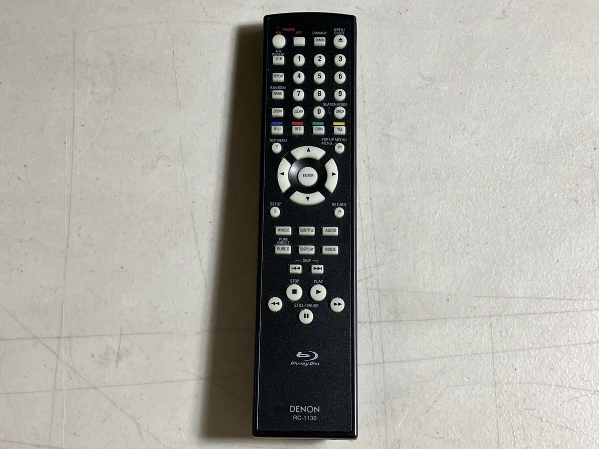DENON デノン RC-1130 BDプレイヤー用 リモコン ブルーレイ プレイヤー 動作確認済み