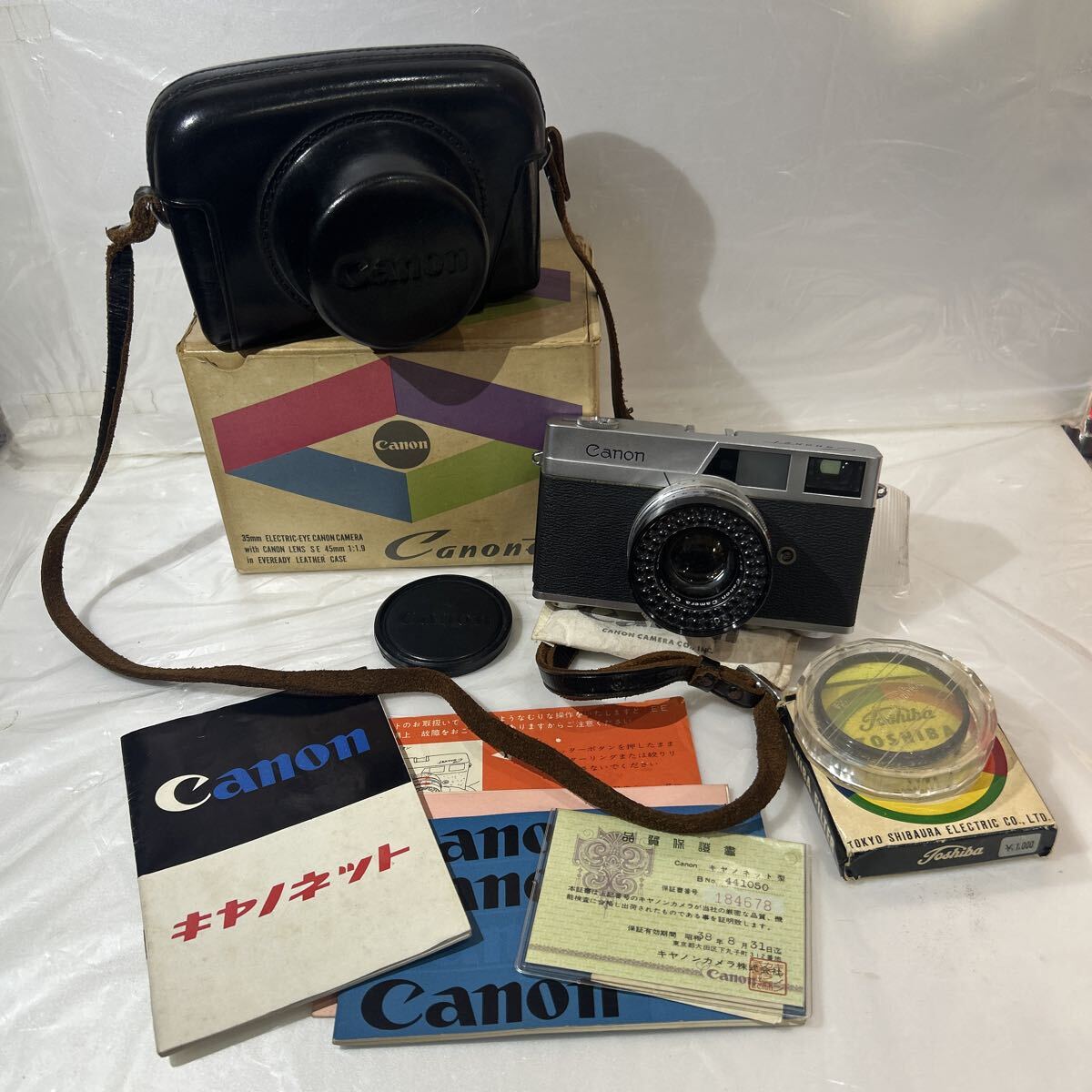 【Canon】 キャノネット♪CANON LENS SE 45mm 1:1.9 キャノン Canonet レンジファインダー！取説元箱あり！フィルムカメラ！