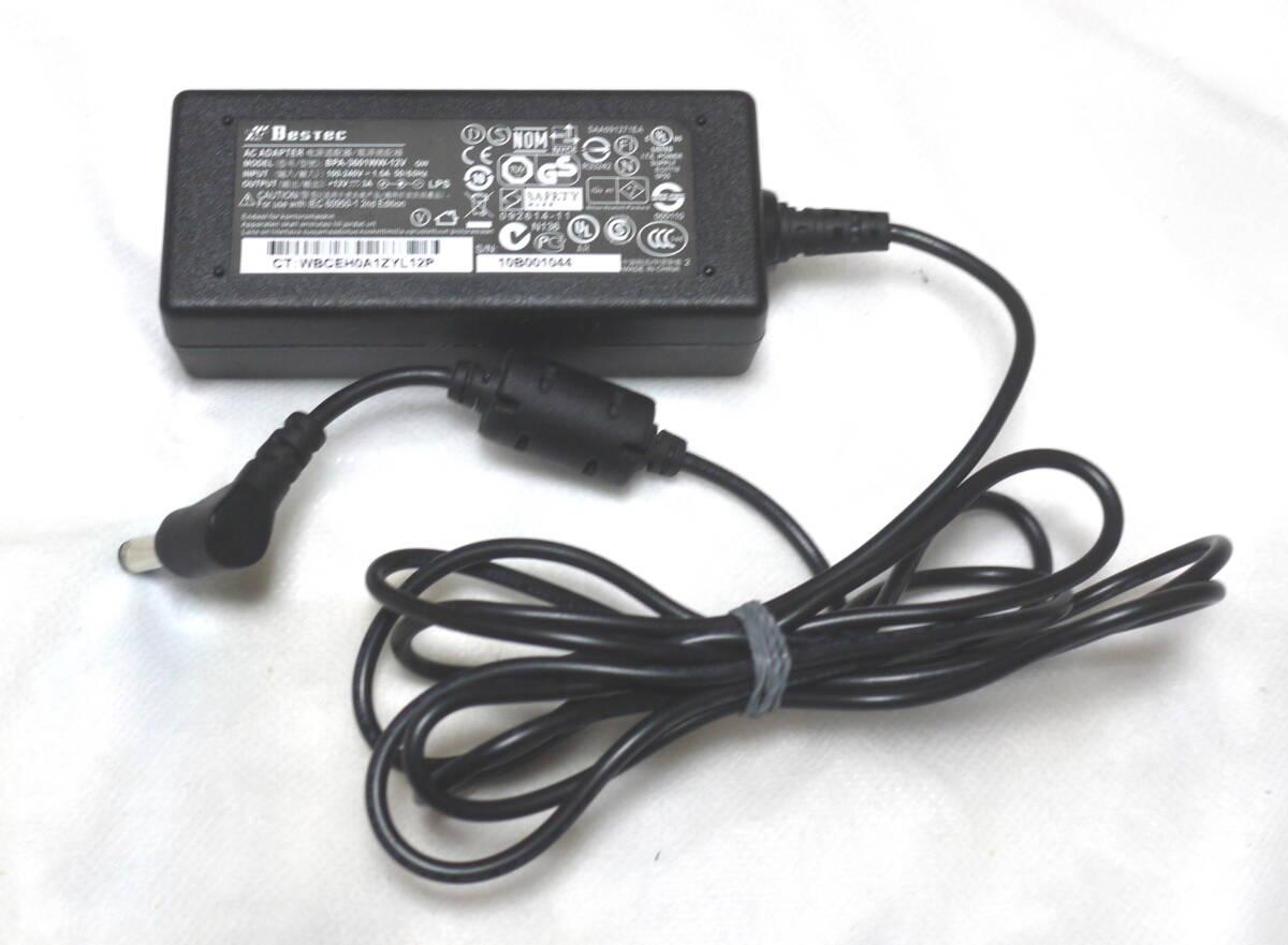 bestec bpaACアダプター　BPA-3601WW-12V　DC12V　3A　動作確認済