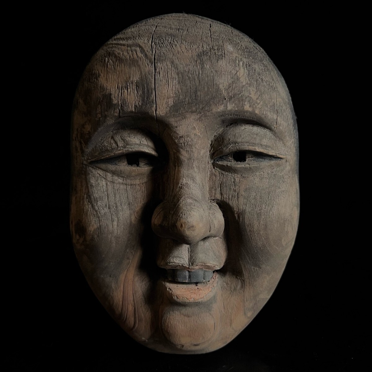 古美術品 木彫 能面 時代物 小面 古面 能楽 歌舞伎 神楽 雅楽[麌]