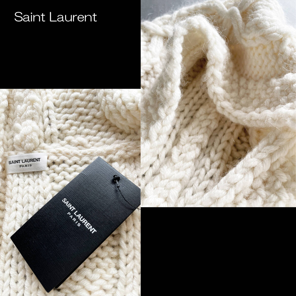 【新品未使用】サンローラン Saint Laurent カーディガン セーター レディース XS　7-9号 