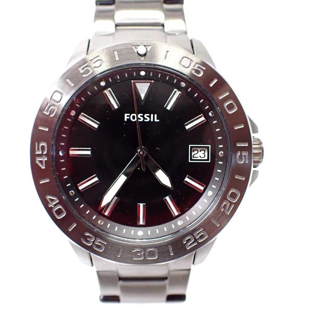 Ft1311641 フォッシル 腕時計 アナログ ステンレス BQ2785SET スモーク メンズ FOSSIL 中古