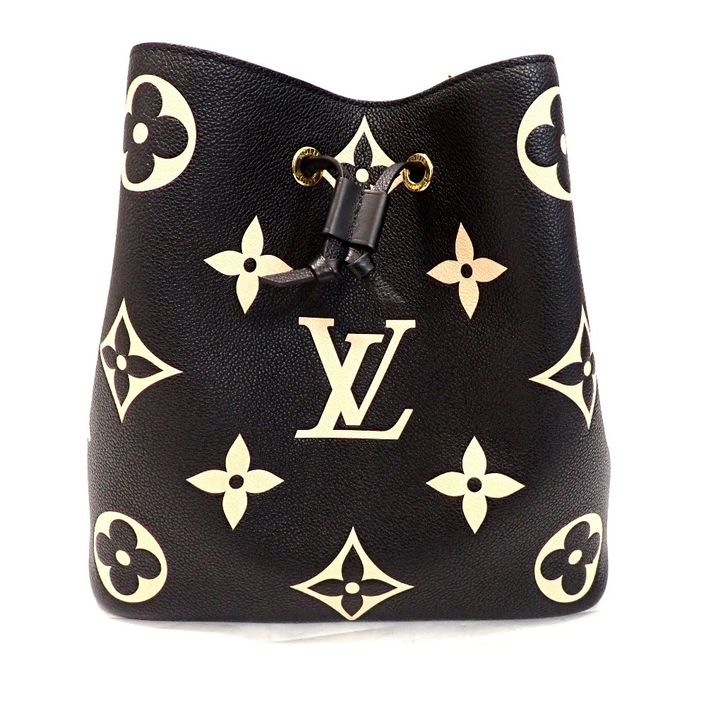 Th1007411 ルイ・ヴィトン モノグラム・アンプラント ネオノエMM M45497 ブラック/ベージュ LOUIS VUITTON 良好・中古