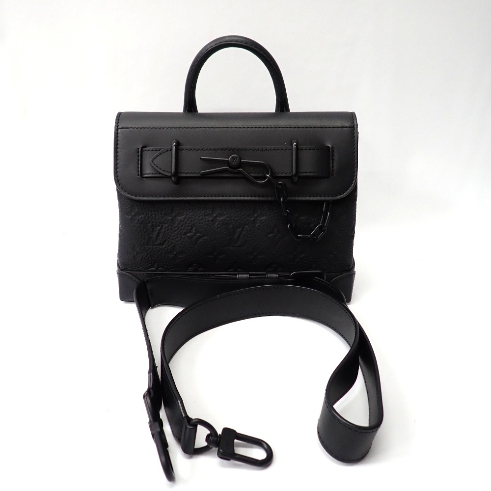 Ft1284281 ルイ・ヴィトン ハンドバッグ スティーマー PM モノグラム・トリヨン M24436 ブラック メンズ LOUIS VUITTON 中古