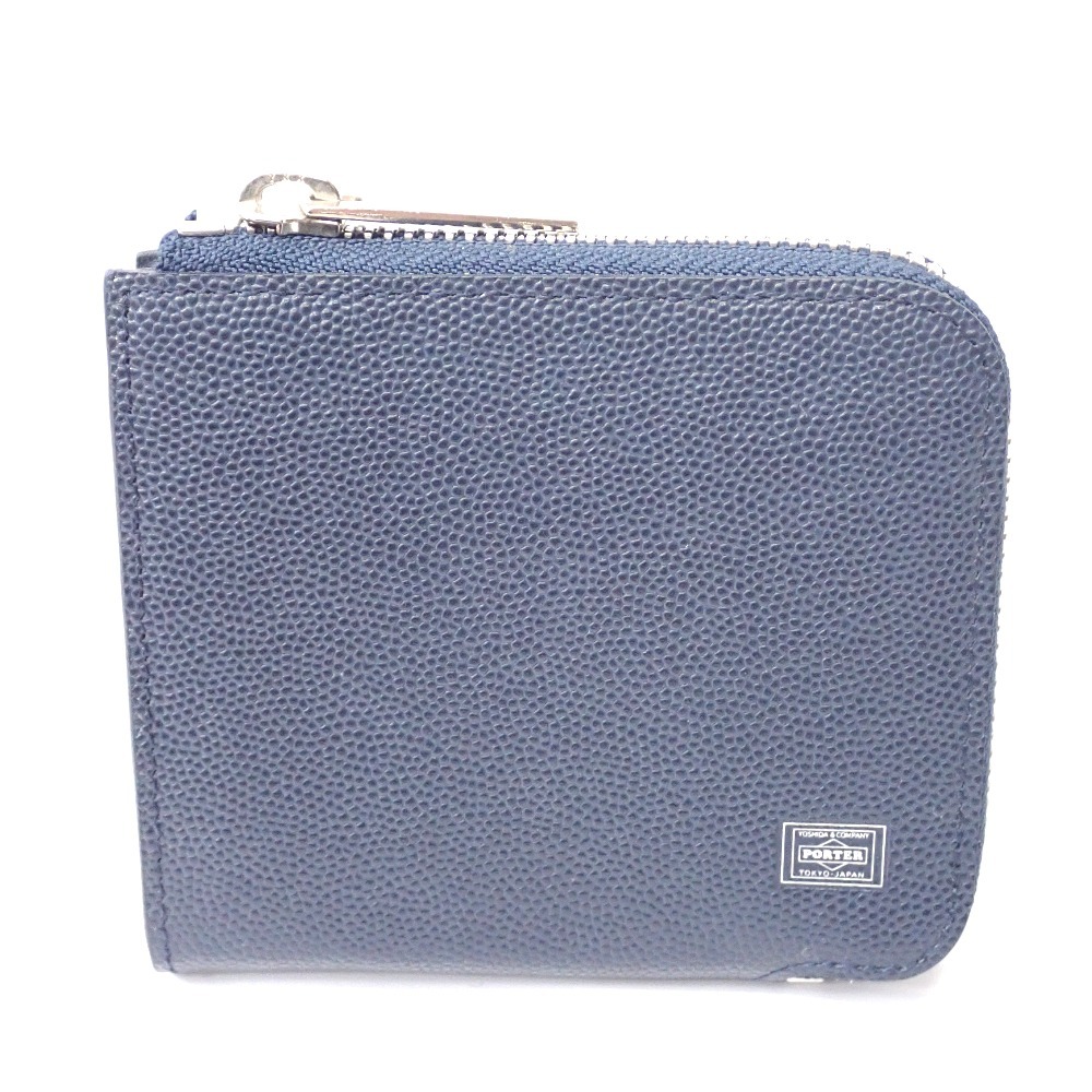 Ft1327141 ポーター コンパクト財布 L字ファスナー エイブル ネイビー メンズ PORTER 中古
