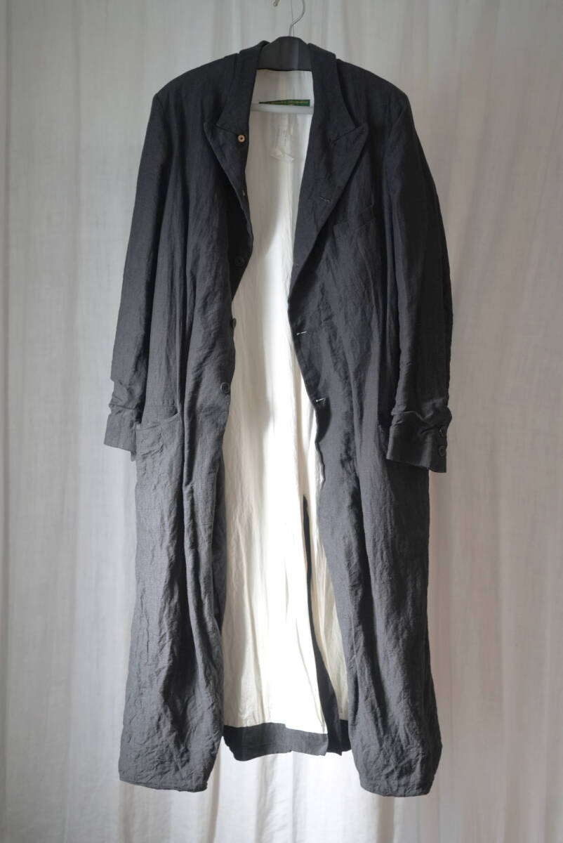名品 Paul Harnden ポールハーデン LONG COAT リネンウール ロングコート 希少 アルチザン
