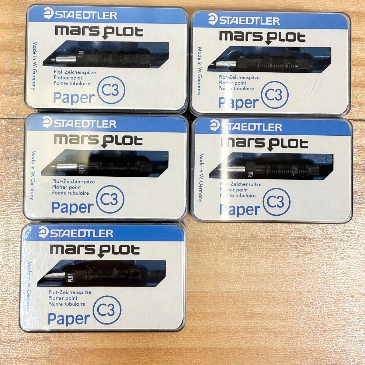 ☆ SA-0225う60 ステッドラー 製図ペン プロッター 750 PL10 CS 製図用品 ペン先 1.0mm STAEDTLER mars plot Film 5個 セット まとめ ☆