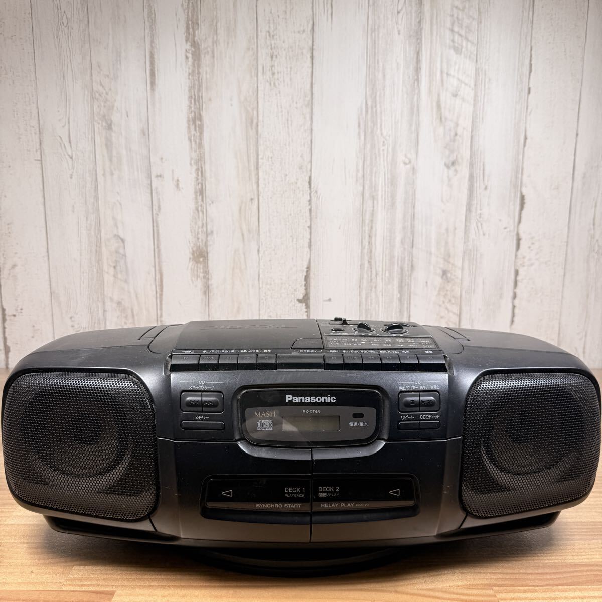 ☆ SA-0228あ140 パナソニック CDラジカセ ダブルカセット 1995年製 ジャンク品 RX-DT45 ラジカセ 通電OK 音出しOK 一部難あり ☆ 