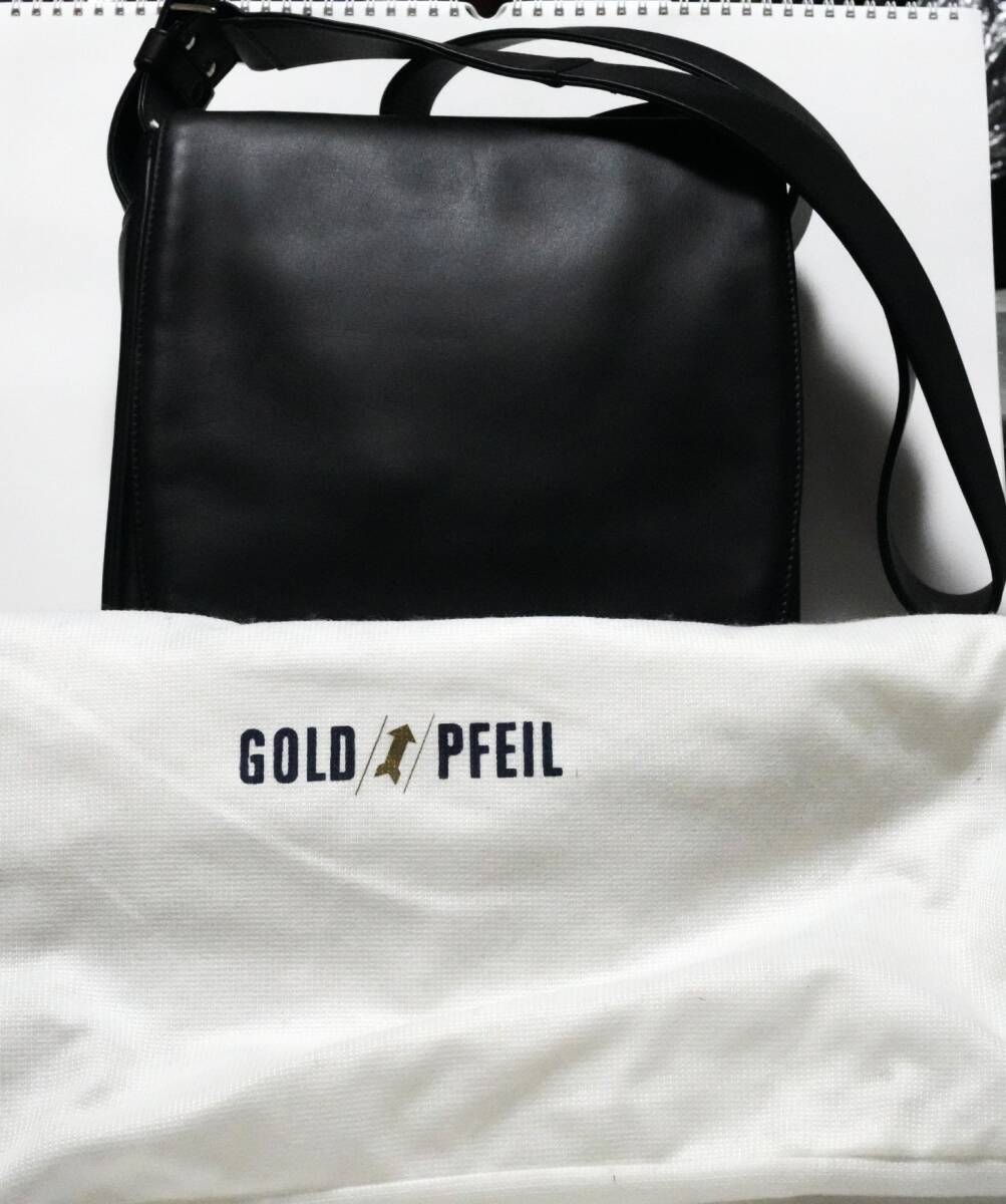 【GOLD PFEIL】Sholder Dag(Black)ゴールド．ファイル．ショルダー．バック（黒）未使用品/Un Used!!