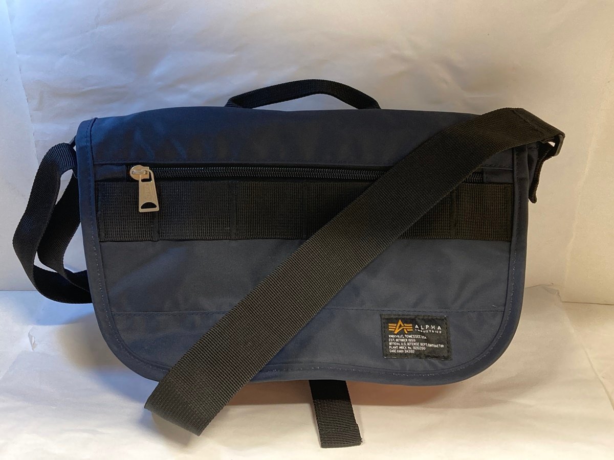 ALPHA　ショルダーバッグ　カメラバッグ　美品　ネイビー×オレンジ
