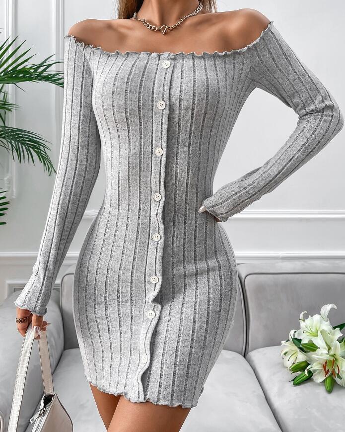 L1211　ワンピースレディース● 20代30代40代　着心地抜群 ●　長袖　　ミニ丈　　　