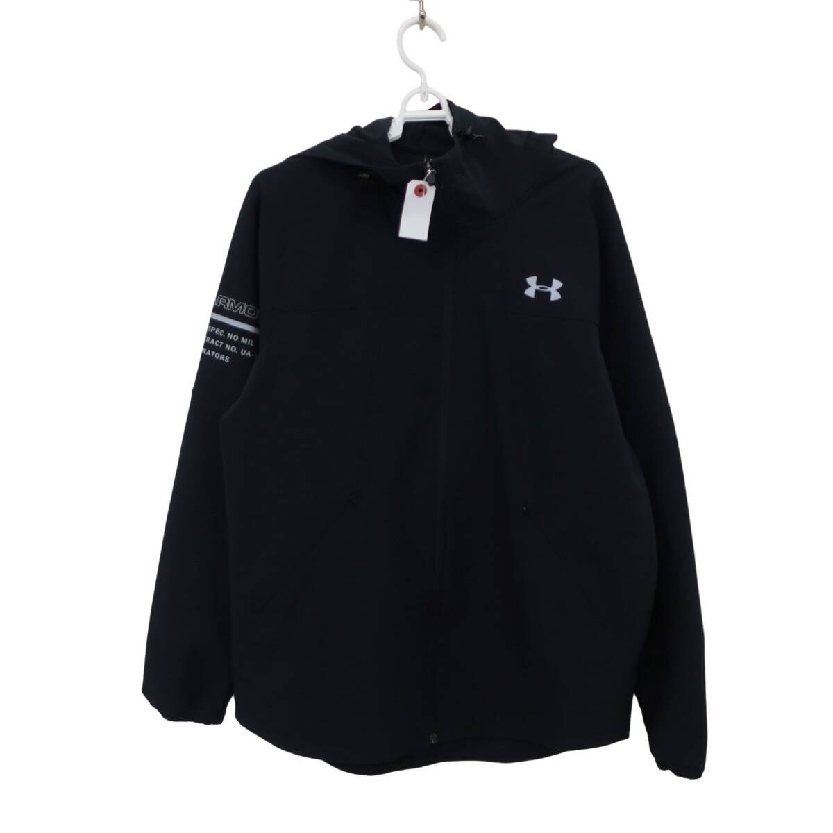 【美品】UNDER ARMOUR(アンダーアーマー) フルジップジャケット 黒 メンズ LG ゴルフウェア 2602-0202 中古