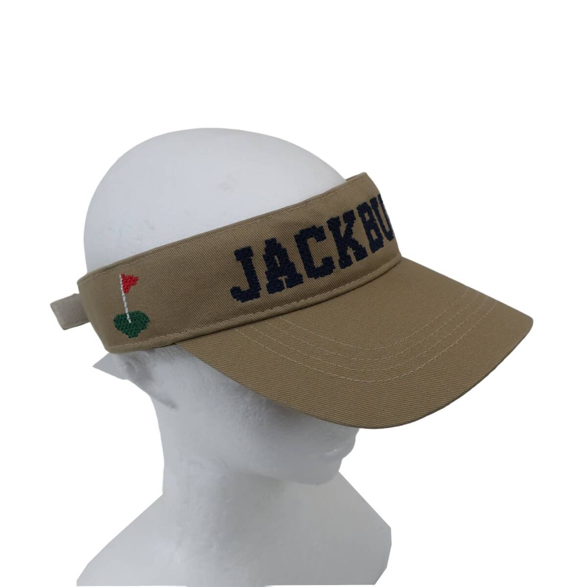 【美品】Jack Bunny(ジャックバニー) サンバイザー ベージュ レディース フリーサイズ ゴルフ用品 2602-0252 中古