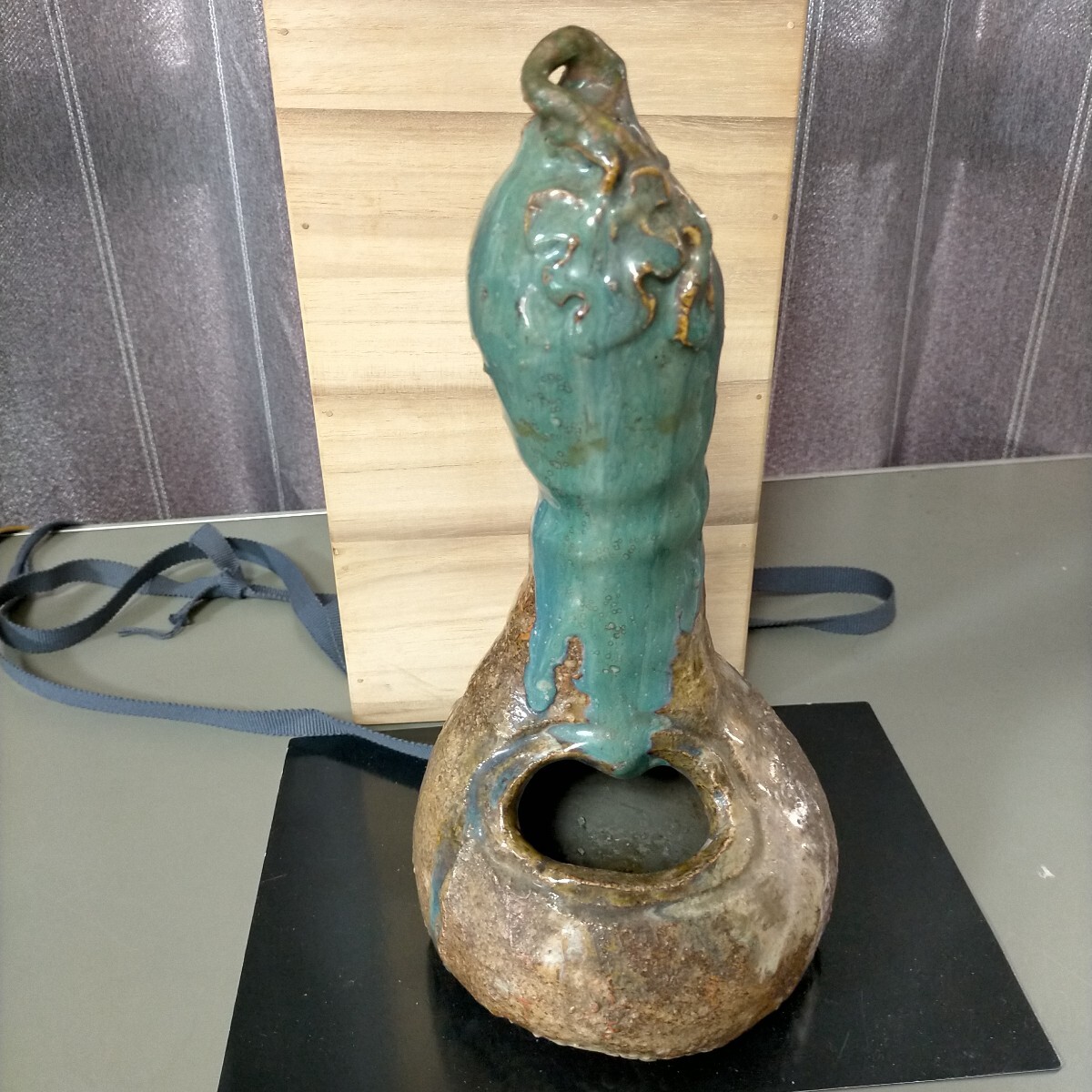 ◯ ひょうたん花瓶 陶器 花器 花入置物◯26 一輪挿し