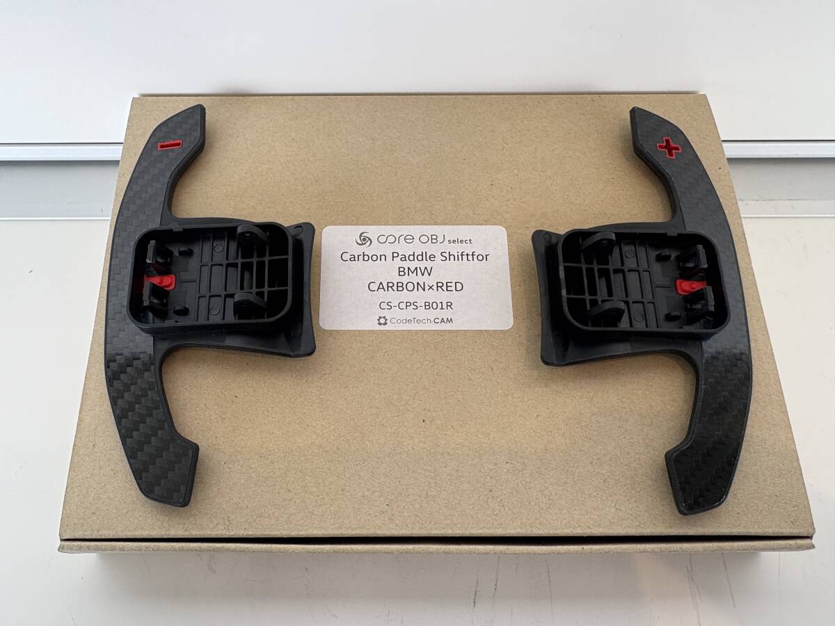 新品！送料込み♪CodeTech CAM コードテック カーボンパドルシフト for BMW カーボン×レッド Carbon Paddle Shift No.26022