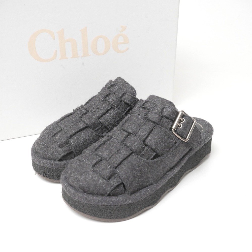 美品 Chloe クロエ WAVY SLIPPERS サンダル