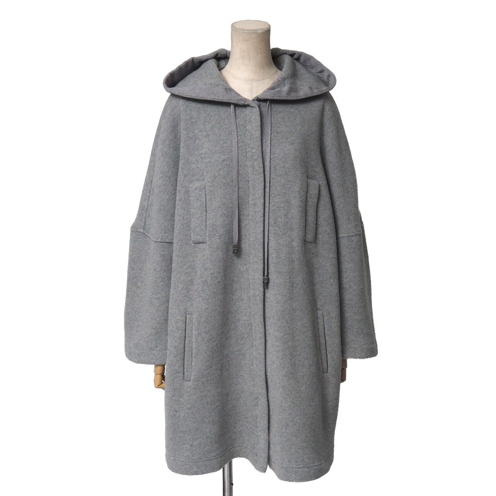 Max Mara Studio マックスマーラ ストゥディオ コート サイズM ニット フーデッド