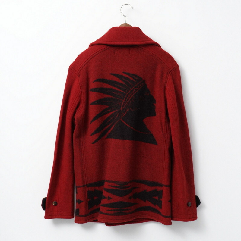 美品 POLO RALPH LAUREN ポロ・ラルフローレン ピーコート サイズS（170/92A） Pコート インディアンヘッド ネイティブ ウール ニット