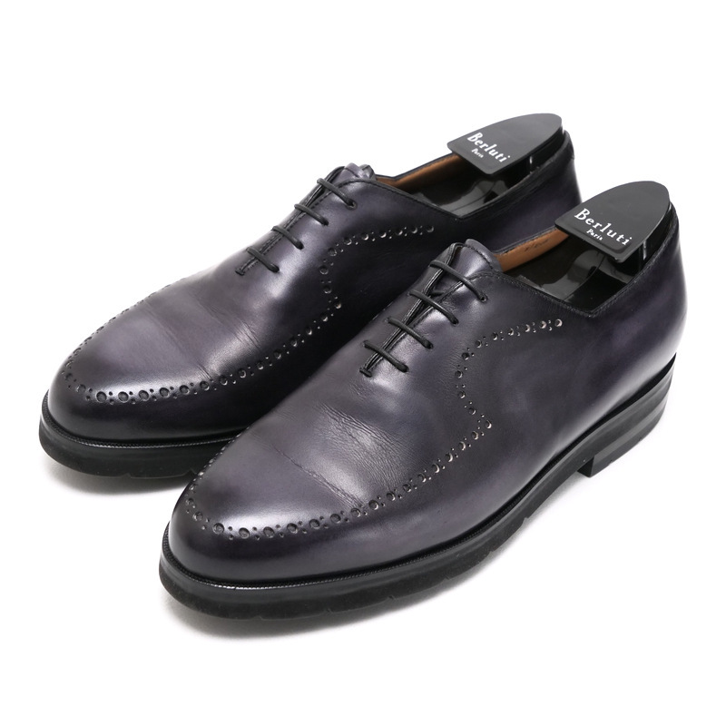 Berluti ベルルッティ ニューフィジオ ドレスシューズ サイズ7 ホールカット レザーオックスフォードシューズ レザーシューズ 靴 0116X