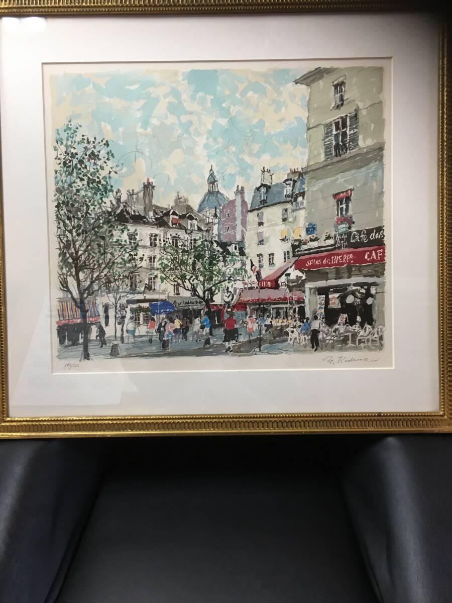 ○ 真作 児玉幸雄 【ムフタール広場】 リトグラフ 直筆サイン エディションナンバー144/160
