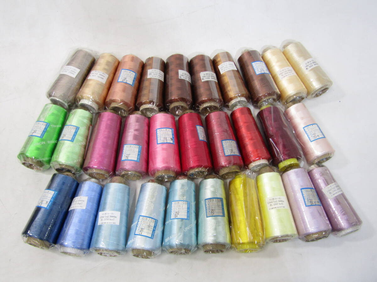 IB1543/80 未使用品 ユニオン ミシン糸 30点 まとめ セット ししゅう糸 刺繍糸 UNION