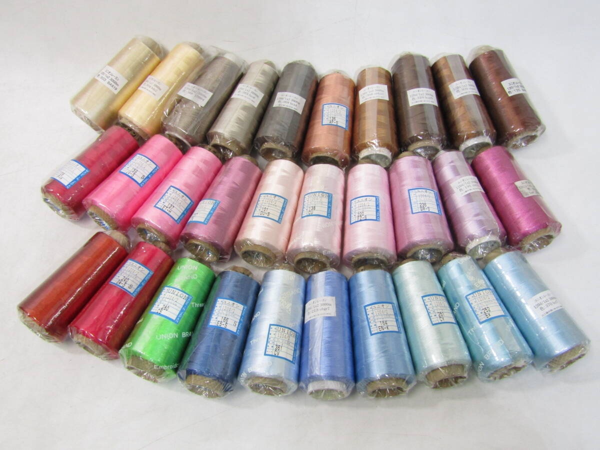 IB1554/80 未使用品 ユニオン ミシン糸 30点 まとめ セット ししゅう糸 刺繍糸 UNION
