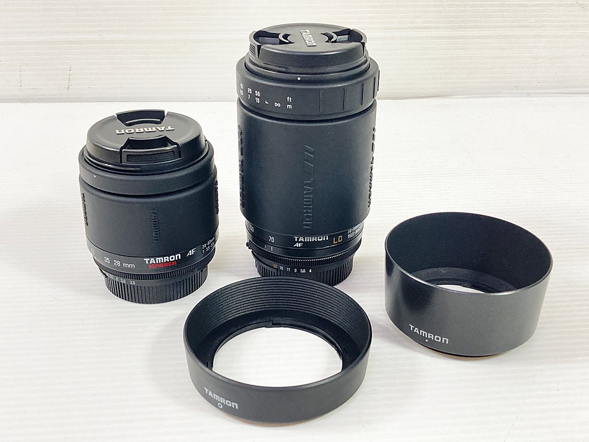 ∞【ジャンク】TAMRON タムロン ニコン用カメラレンズ 2点 Fマウント / AF 28-80mm F3.5-5.6 / AF 70-300mm F4-5.6 LD □H8