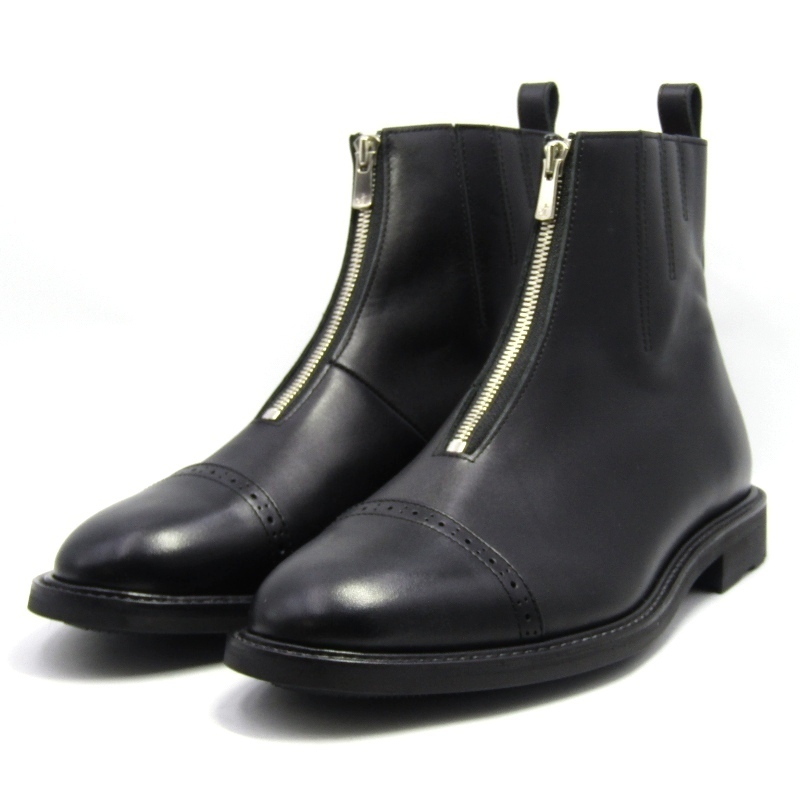 未使用 Hender Scheme エンダースキーマ 6 フロントファスナーブーツ vs-s-ffb Front Fastner Boots ブラック ステアレザー 18001646