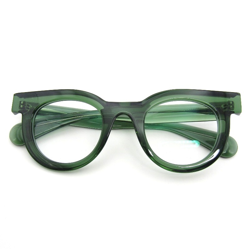 未使用 theo テオ メガネフレーム Mille 81 ベルギー製 10 クリアグリーン 54000355