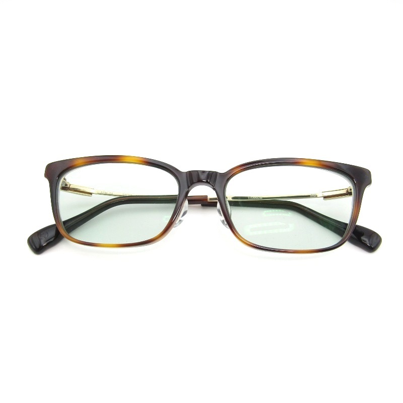 999.9 フォーナインズ メガネフレーム APM-04 度入り 日本製 スクエア 2801 デミ/ホワイトゴールド 54000408