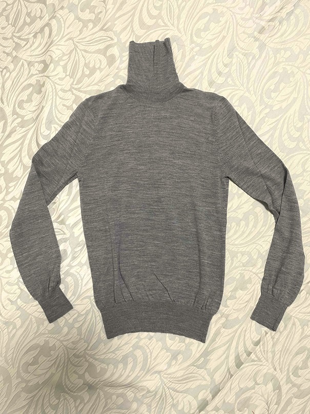②【 N. NATURAL BEAUTY BASIC エヌ エヌドット 】タートルネック ニット セーター グレー M 毛100