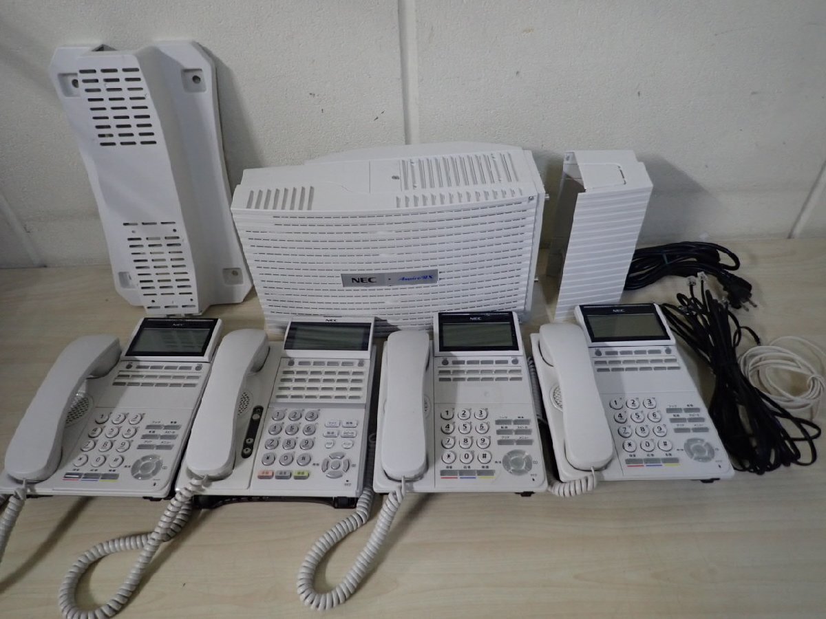NEC Aspire WX 主装置＋多機能電話機4台 初期化済 基板付 IP5D DTZ-24PA DTK-12D 動作品(@1780)