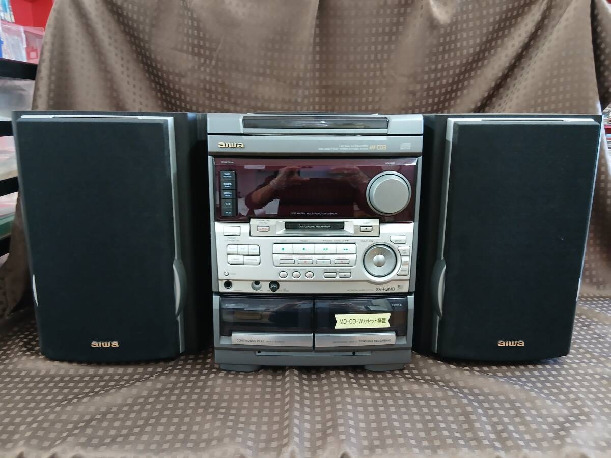 MR7755 コンポ aiwa CX-NH3MD MD/CDステレオシステム XR-H3MD ジャンク品