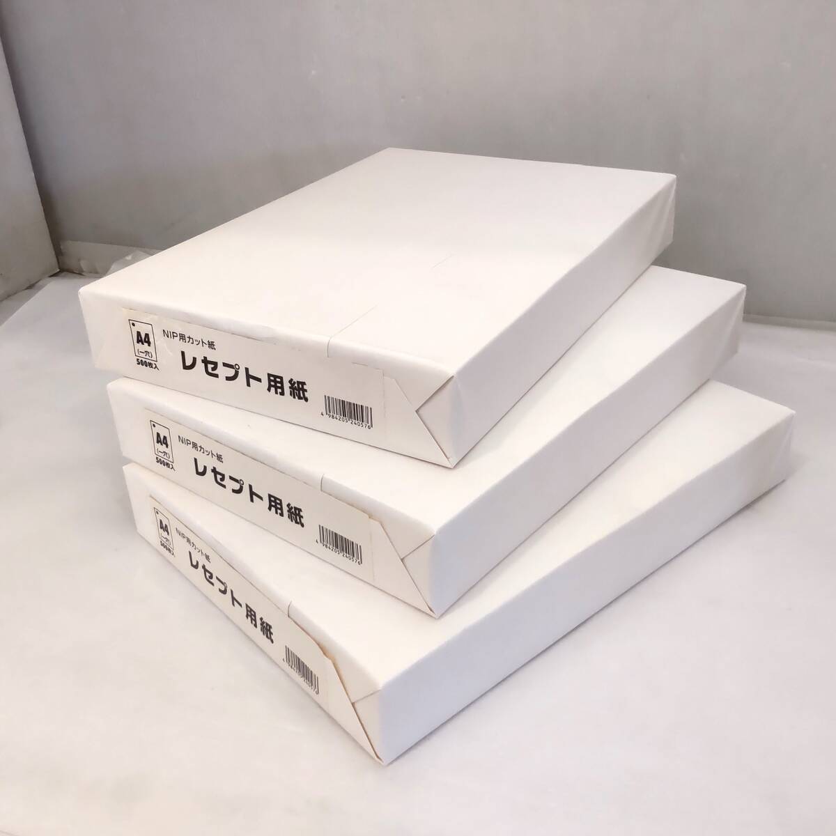 Y020408■未使用品 OKH-S レセプト紙 A4 1穴用紙 500枚×3点 NIP用カット紙 現状品 業務用 事務用品■