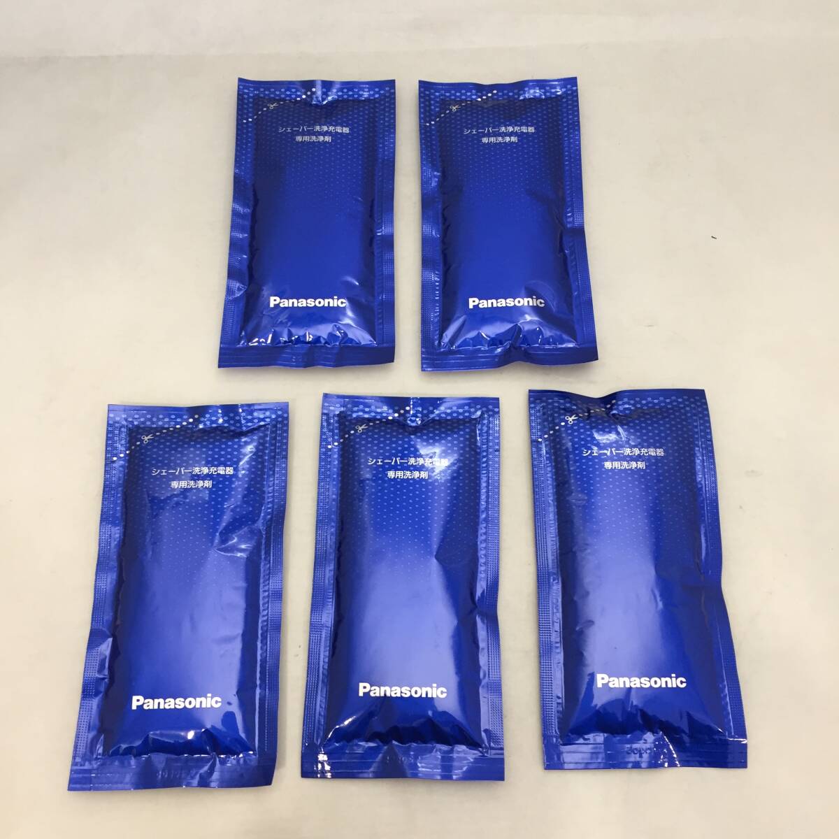 F021809◎未使用 Panasonic シェーバー 洗浄充電器専用洗浄剤 15mL ES-4L 5袋まとめ パナソニック◎