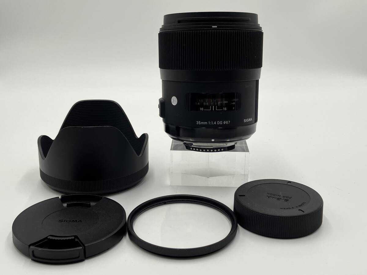 【返品保証・動作確認済】SIGMA 35mm F1.4 DG HSM（Nikon Fマウント）良品