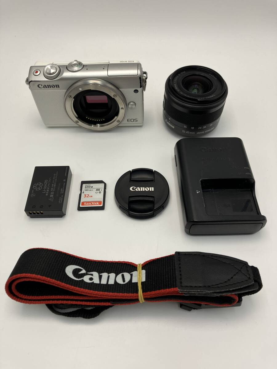 【返品保証・動作確認済】Canon EOS M100 レンズキット
