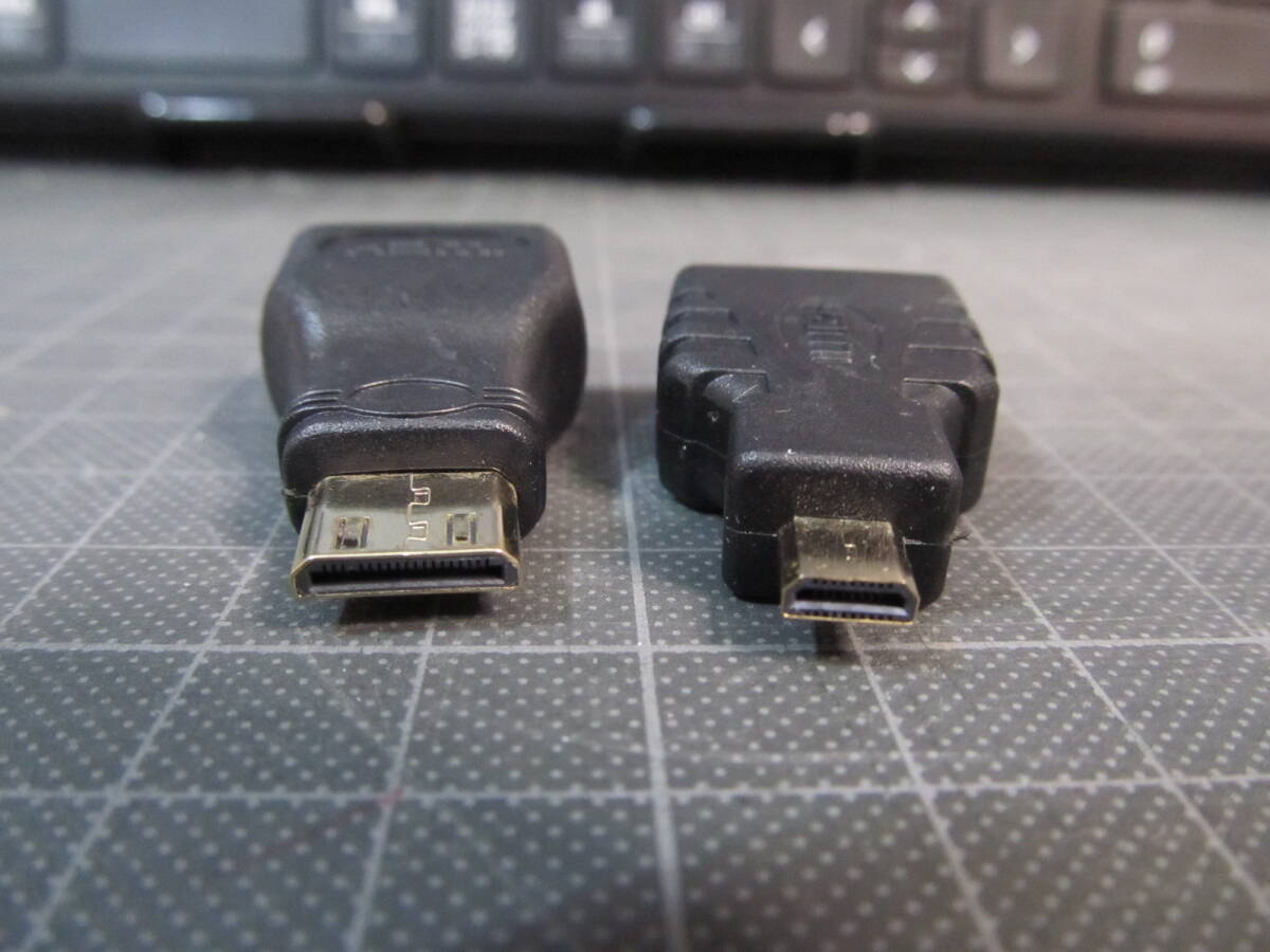 ●未使用品●HDMI変換アダプター mini HDMI ＆ micro HDMI/２個セット