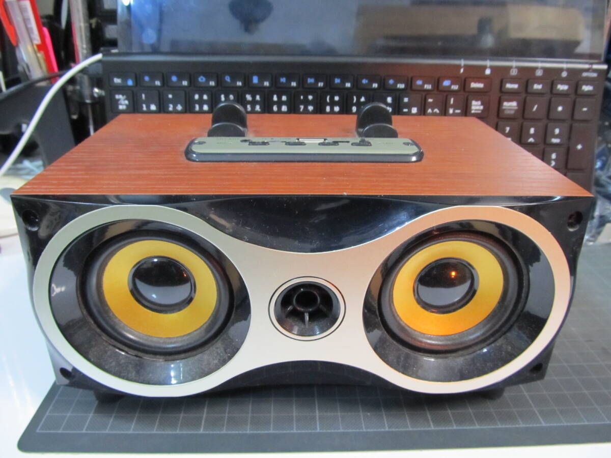 ●現状品●スマホ対応　ミニスピーカー　21ｘ11ｘ14Cm/ジャンク品