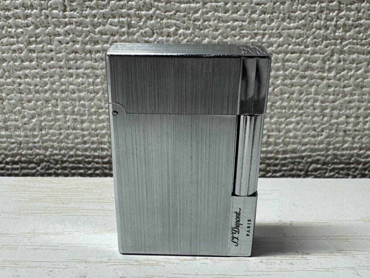 62A3120 S.T.Dupont デュポン ギャッツビー シルバーカラー ガスライター 火花のみ確認済み 現状品