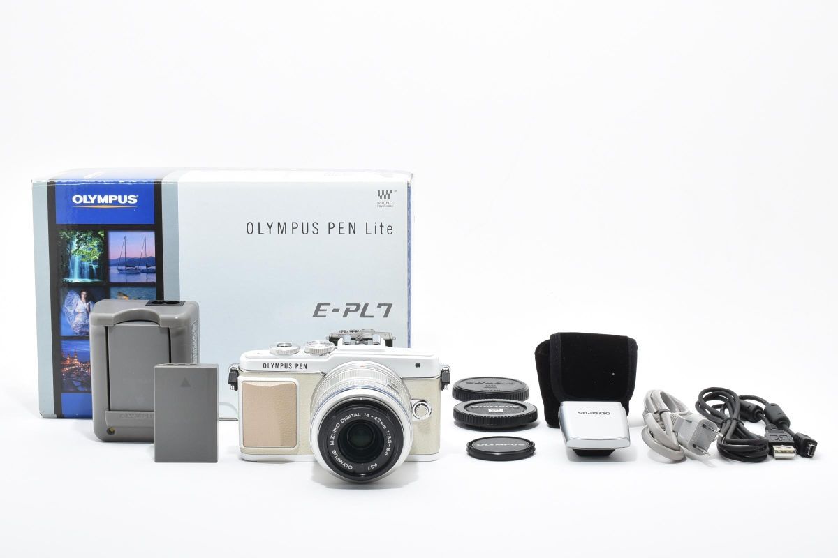 【箱付き】 OLYMPUS オリンパス Pen E-PL7 レンズセット ミラーレス一眼カメラ #3947