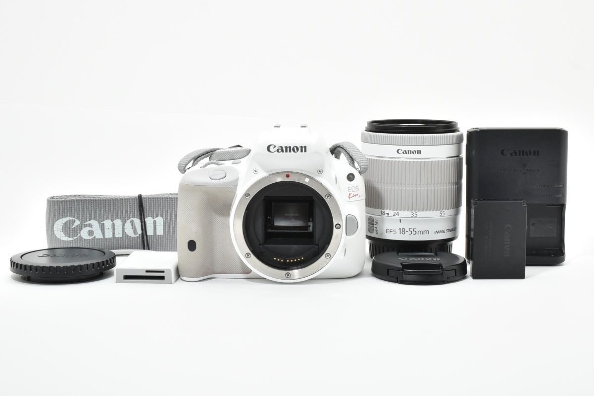 【大人気カラー】 Canon キャノン Kiss X7 レンズキット ホワイト デジタル一眼カメラ #4025